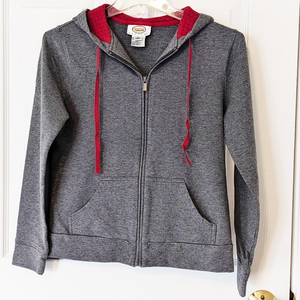 Talbots Full Zip Gray/Red Hoodie